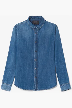 Le Temps des Cerises Camisa manga larga Camisa de vaquero VALMY para hombre