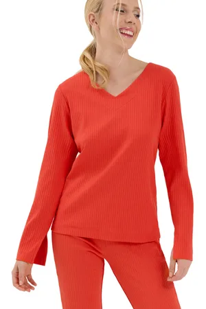 Lisca Pijama Top de pijama Cuello en V manga larga Lucky Cheek para mujer