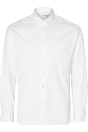 SELECTED Camisa manga larga 16090210 SLIMTRAVEL-BRIGHT WHITE para hombre