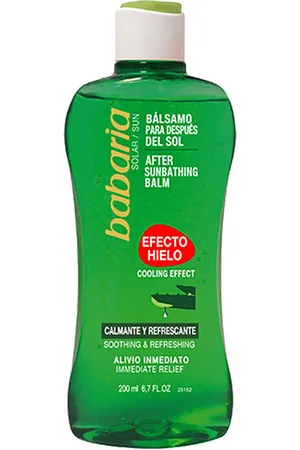 Babaria Protección solar Solar Aloe Vera After Sun Gel Efecto Hielo para mujer
