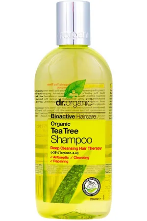 Dr Organic Champú Bioactive Organic Tea Tree Shampoo para mujer