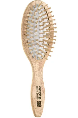 Beter Tratamiento capilar Cepillo Neumático Con Púas De Madera, Mango De Madera Oak para mujer