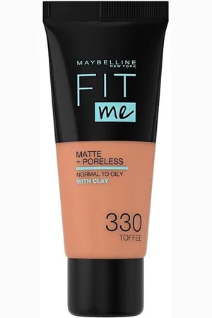 MAYBELLINE New York Base de maquillaje Fit Me Matte+poreless Foundation 330-toffee para mujer
