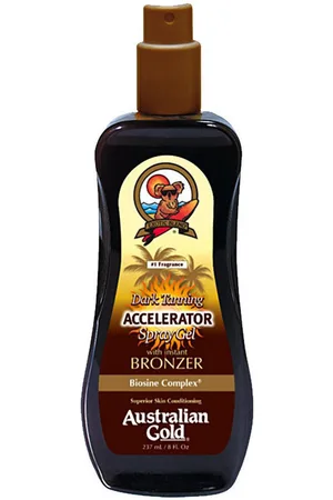 Australian Gold Protección solar Accelerator With Bronzer Spray Gel para mujer