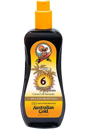 Australian Gold Protección solar Sunscreen Spf6 Spray Carrot Oil Formula para mujer