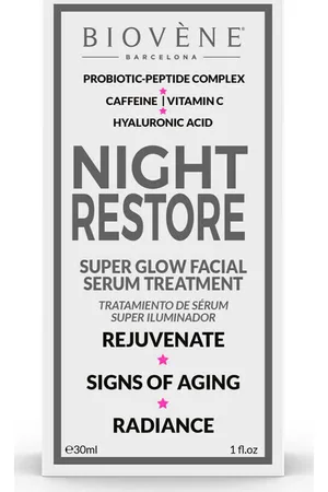 Biovène Cuidados especiales Night Restore Super Glow Facial Serum Treatment para mujer