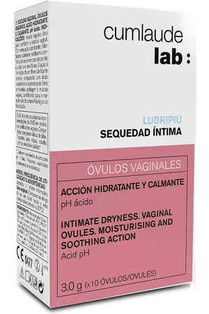 Cumlaude Lab Tratamiento corporal Lubripiu Sequedad Íntima Óvulos Vaginales 10 X para mujer