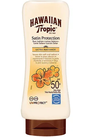 Hawaiian Tropic Protección solar Glowing Protection Ultra Radiance Sun Lotion Spf50+ para mujer