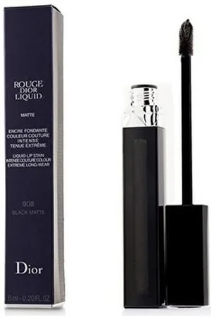 Dior Perfume Barra de Labios Liquido 908 Black Mate 6ml para mujer