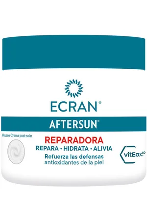 Ecran Protección solar Aftersun Mousse Crema para mujer