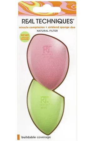 Real Techniques Pinceles Miracle Complexion + Airblend Sponge Duo Limited Edition para mujer