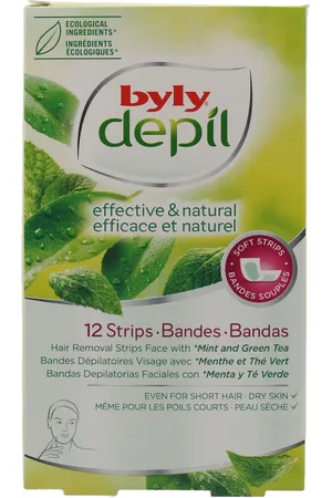 Byly Tratamiento corporal Depil Bandas Faciales Menta Y Té Verde para mujer