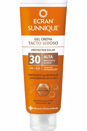 Ecran Protección solar Sunnique Gel Crema Tacto Seda Spf30 para mujer