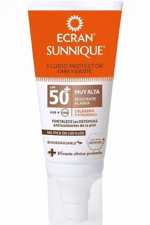 Ecran Protección solar Sunnique Fluido Protector Facial Spf50+ para mujer