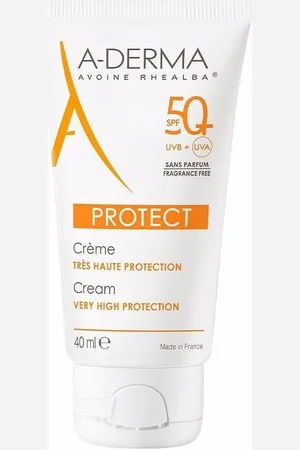 A-derma Protección solar Protect Crema Solar Spf50+ Sin Perfume para mujer