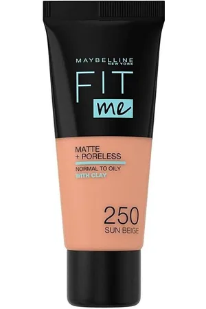 MAYBELLINE New York Base de maquillaje Fit Me Matte+poreless Foundation 250-sun Beige para mujer