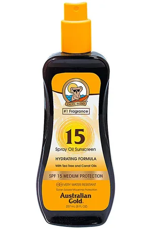 Australian Gold Protección solar Sunscreen Spf15 Spray Oil Hydrating Formula para mujer