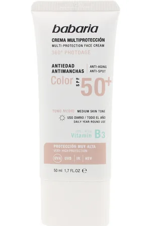 Babaria Protección solar Solar Multiproteccion Crema Antimanchas Color Spf50+ para mujer