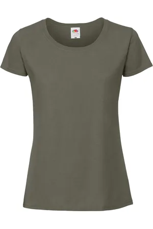 Fruit Of The Loom Camiseta manga larga Iconic Premium para mujer