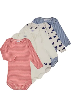 Petit Bateau Pijama BODY US ML BALEINE PACK X5 para niño
