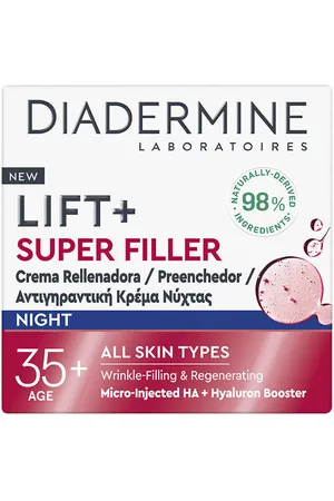 DIADERMINE Antiedad & antiarrugas Lift + Super Filler Crema Rellenadora Noche para mujer