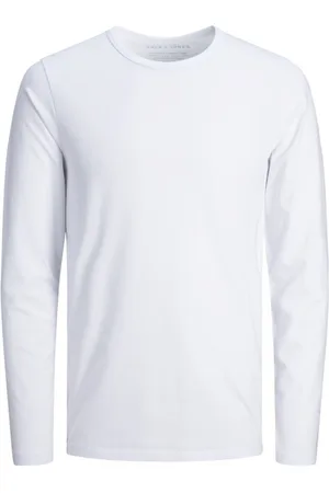 JACK & JONES Camiseta manga larga 12059220 JJEBASIC O-NECK TEE LS NOOS OPT WHITE para hombre
