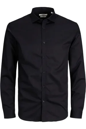 JACK & JONES Camisa manga larga 12201905 JPRBLACARDIFF SHIRT LS NOOS BLACK para hombre