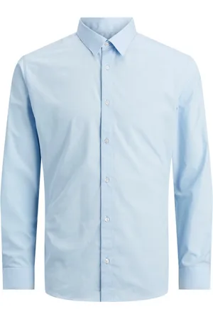 JACK & JONES Camisa manga larga 12223343 JJOE SHIRT LS PLAIN NOOS JNR CASHMERE BLUE para niño
