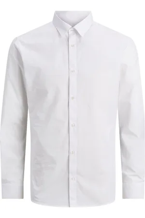 JACK & JONES Camisa manga larga 12223343 JJOE SHIRT LS PLAIN NOOS JNR WHITE para niño