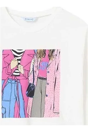Mayoral Tops y Camisetas Camiseta m/l grafica para niña