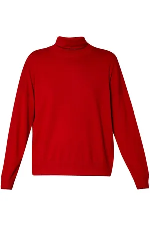 Jersey Rojo de Cuello Alto para Mujeres Modernas, K-Way, Mujer