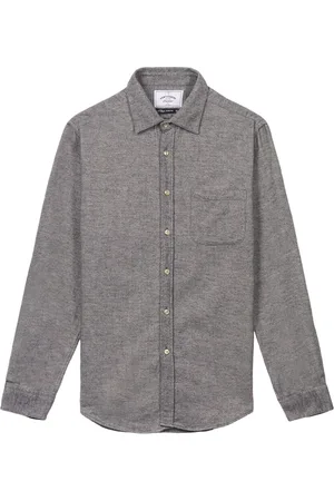 Portuguese Flannel Camisa manga larga Teca Shirt - Light Grey para hombre