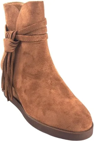 Bienve Zapatillas deporte Botín señora a2438 cuero para mujer