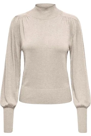 ONLY Jersey Julia Life L/S Knit - Pumice Stone para mujer