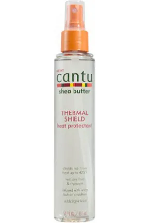Cantu Fijadores Shea Butter Thermal Shield Heat Protectant Spray para mujer