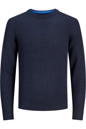JACK & JONES Jersey 12236760 JJPANNEL KNIT CREW NECK AW23 JNR NAVY BLAZER para niño