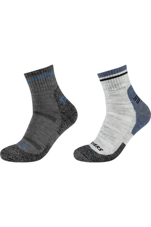 Skechers Calcetines 2PPK Men Trail Wool Quarter Socks para hombre