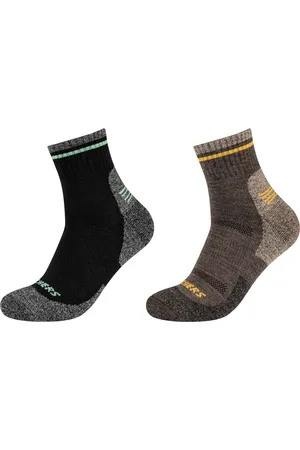 Skechers Calcetines 2PPK Men Trail Wool Quarter Socks para hombre