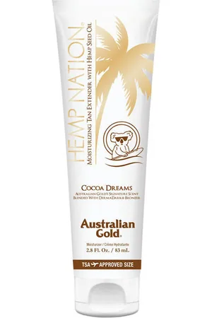 Australian Gold Protección solar Hemp Nation Cocoa Moisturizer Tan Extender para mujer