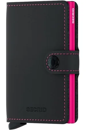 Secrid Cartera Miniwallet Matte Black Fuchsia para mujer