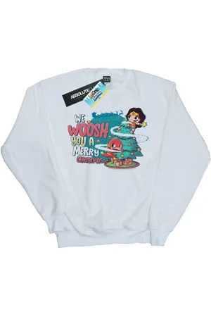 DC Comics Originals Jersey Super Friends We WHOOSH You A Merry Christmas para niña