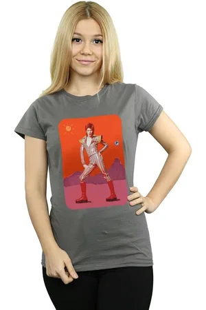 David Bowie Camiseta manga larga On Mars para mujer