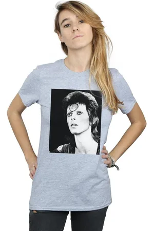 David Bowie Camiseta manga larga Looking para mujer