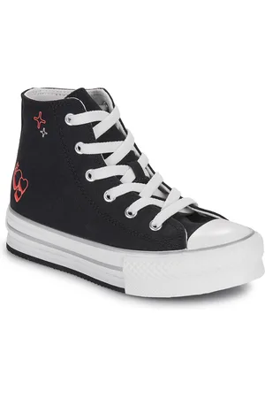 Converse negras altas online niña