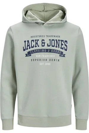 JACK & JONES Jersey 12257309 JJELOGO SWEAT HOOD 2 COL 23/24 SN MNI DESERT SAGE para niño