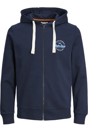 JACK & JONES Jersey 12245504 JJMIKK SWEAT ZIP HOOD PLS NAVY BLAZER para hombre