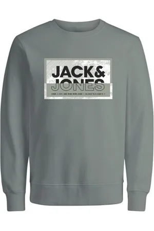 JACK & JONES Jersey 12257441 JCOLOGAN SS24 PRINT SWEAT CREW NECK MNI AGAVE GREEN para niño