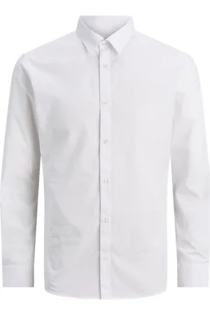 JACK & JONES Camisa manga larga 12257417 JJJOE SHIRT LS TC NOOS MNI WHITE para niño