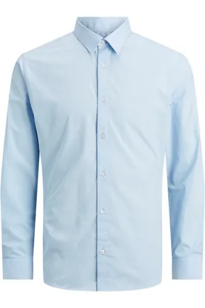 JACK & JONES Camisa manga larga 12257417 JJJOE SHIRT LS TC NOOS MNI CASHMERE BLUE para niño