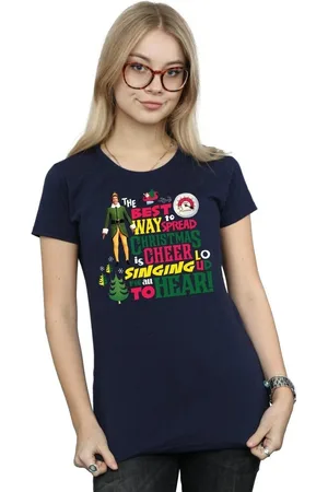 Elf Camiseta manga larga Christmas Cheer para mujer